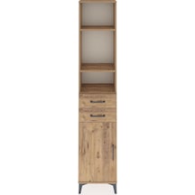 Arges Dolap 4 Raflı 2 Çekmeceli Tek Kapaklı 44x30x221 Çam-çam Çam