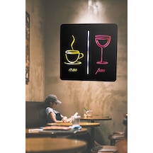 Led Işıklı Kadeh Fincan Temalı Dekoratif Tablo Duvar Dekoru Mutfak Ve Cafe Duvar Dekorasyonu Kırmızı - 737441620 Kırmızı