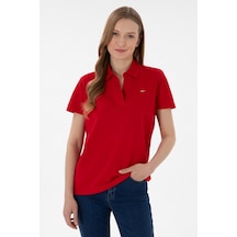 U.S. Polo Assn. Kadın Kırmızı Basic Polo Yaka Tişört 50305700-VR030