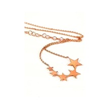 Yıldız Figürlü Gümüş Üzerine Rose Altın Kaplama Kolye