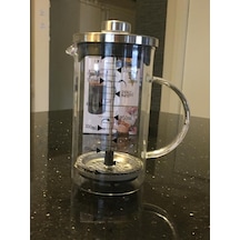 Borosilikat Cam French Press 600 ML Şeffaf