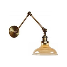 Retro Mafsallı Rustik Bal Camlı Dekoratif Akrobatik Duvar Aplik Bal