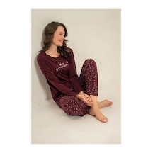 Angbutik Arnetta Ar3774-s Kadın Uzun Kollu Pijama Takım MÜRDÜM