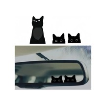 Meraklı Kediler Desenli Sticker Etiket 3 Adet Çok Renkli
