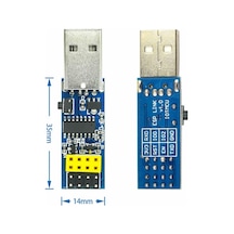 Esp-01 Ch340 Usb Bağlantı Adaptörü Uyumlu Reset Butonlu Esp01 Esp8266 Esp-01s Wifi Modül