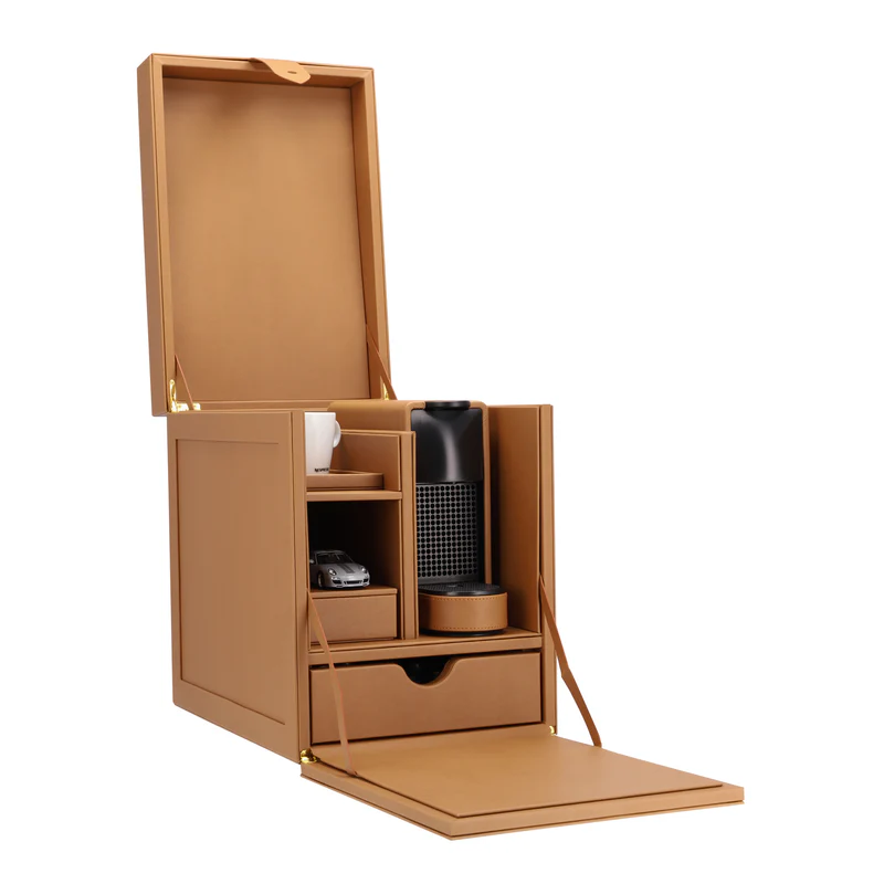 Nespresso Essenza Mini Kapsül Kahve Makinesi ve Deri Saklama Sandığı