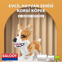 Balody Evcil Hayvan Serisi Korgi Köpek Bl16043 Mikro Blok Yapı Oyuncakları Seti