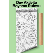 Melolisa Kamp Temalı Boyama Kağıdı 2.5 Metre Rulo - Bebek Ve Çocuk İçin Eğitici Aktivite Kağıdı