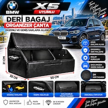 Bmw X5 Uyumlu Oto Bagaj Organizeri Deri Bagaj Kutu Çanta 1