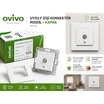Ovivo Grano Beyaz Uydu Prizi Çerçeve Dahil