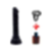 Zaga Oyun 13 CM Belden Bağlamalı Testissiz Vantuzlu Realistik Zenci Penis Anal Vajinal Dildo
