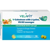 Velavit V-colostrum Lozenges Zencefil Zerdeçal 15 Tablet