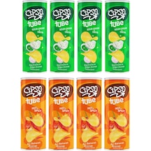Cipso Tube Acı Baharat Ve Ekşi Krema Ve Soğan Aromalı Cips 160 Gr X 8 Adet