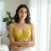 Bonbon Kadın Dantelli Balensiz Bralet Sütyen Bb2791 Fosforlu Yeşil