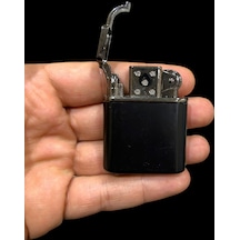 Siyah Pürmüzlü Gazlı Metal Çakmak 109472