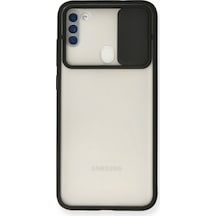 Samsung Galaxy Uyumlu A11 Kılıf Palm Buzlu Kamera Sürgülü Silikon - Siyah Bzsxx00 1