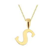 Kuyumcudukkani Zincirli Altın Renk "s" Harfli Kolye Rose Gold