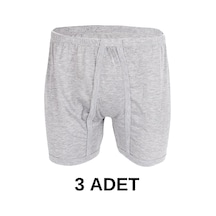 3 Adet Erkek Arjantin Penye Boxer Gri 001
