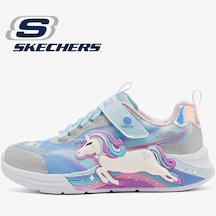 Skechers Unicorn Chaser 302298l-smlt Işıklı Ortopedik Çocuk Spor Ayakkabı Gri