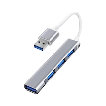 Usb 4 Port Çoklayıcı Hub - Macbook, İpad Ve Laptop Uyumlu 4 İn 1 Usb Extender - Metal Kasa A809
