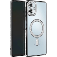 Samsung Galaxy A06 Joke Simli Magneticsafe Kılıf - Siyah