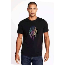 Düş Kapanı Baskılı Siyah Erkek Tshirt (528638475)