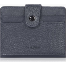 Cengiz Pakel Unisex Hakiki Deri Küçük Boy Kartlık - 2513 - Lacivert Çok Renkli