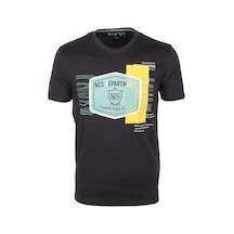 Ncs Siyah Bisiklet Yaka Slim Fit Dar Kesim Baskılı T-shirt 1216-siyah Siyah