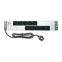 Amp Connect 19"2u 10'lu Fransız Ups Direkt Bağlantılı Kabinet Grup Prizi Pdu -16a