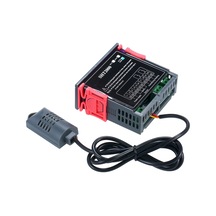 Dijital Gösterge Sıcaklık Ve Nem Kontrol Cihazı Termoregülatör Siyah