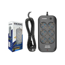 Altılı Akım Korumalı Priz Anti Static 3x1.5 2mt Rose Gr-600-2m