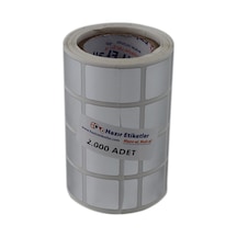 Pp Metalize Baskısız Etiket, 20mm X 20mm Yan Yana 4 Lü Ruloda 2000 Adet Rulo Etiket, Rulonun Kuka Çapı 40mm'dir. Çok Renkli