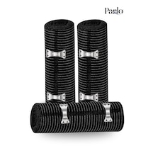 Parlo Siyah Elastik Bandaj 20 Cm X 1,5 M 3 Lü Set %300 Esnek, 4,5 M Ye Kadar Uzayan, Metal Kancalı Destek Ve Sargı Bandajı