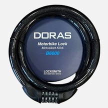 Doras Şifreli Motosiklet Kilidi 120cm 3'li Avantaj Paketi Mıchu