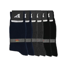 6'Lı Paket Termal/Thermal Havlu Asorti Erkek Çorap Çok Renkli