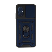 Xiaomi Poco M5 Kılıf Pars Lens Yüzüklü Silikon - Lacivert Düz Renkli