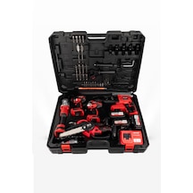 Kimmeer Plus KMP2026K6S 6'lı Set Kırıcı Delici Hilti + Vidalama +  Taşlama + Somun Sökme +  Budama Testeresi +  Budama Makası Kırmızı