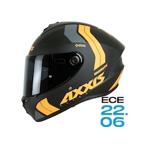 Axxis Draken S Slide Kapalı Kask Mat Siyah - Turuncu