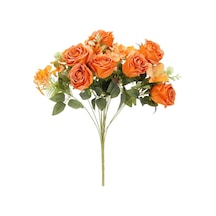 Yapay Gül Lilyum Ortanca Demeti 49 Cm Turuncu-10052