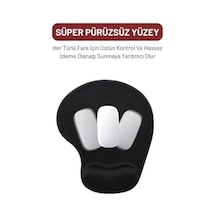 Softrest Siyah Mouse Pad Bilek Destekli, Dayanıklı Ergonomik Tasarım