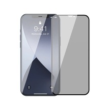 iPhone Uyumlu 12 Mini Ekran Koruyucu 023mm Anti Spy Çerçeveli Tempered Cam Ekran Koruyucu 2 Adet Se- 1903 - Renk: Siyah