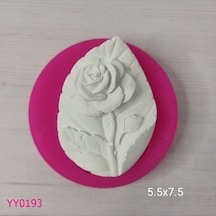 Yy0193 Yaprak Üzerinde Gül Silikon Kalıp