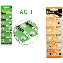 Buton Pil - Saat Lazer Hesap Makinesi Pili 10lu Paket Ag1 Lr621/lr60 1.55v