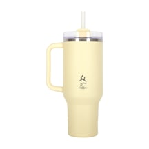 Sip Voyage Krem Paslanmaz Çelik Pipetli Termos Bardak 900ml Krem