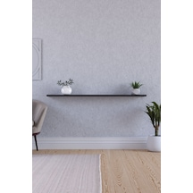 Yankı-BYEG 100 cm Mat Siyah Mdf Duvar Rafı Gizli Bağlantı Kitaplık