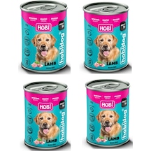 Hobi Hobidog Kuzu Etli Yetişkin Köpek Konservesi 4 x 400 G