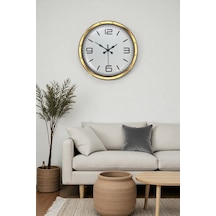 Gold Lüks 40 Cm Metal Modern Duvar Saati 11