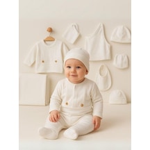 Zekids 10 Lu Organik Pamuklu Bebek Hastane Çıkış Seti-16186 Çok Renkli
