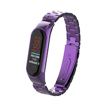 Newface Xiaomi Mi Band 4 Metal Baklalı Kordon Lvsqvr - 17 - Mor