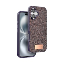 Onegif Apple iPhone Uyumlu 16 Bright Simli - Kapak - Derin Mor